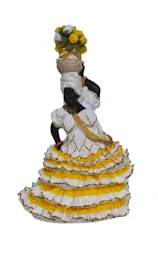Saia de Baiana Cetim Dourado & Rendado